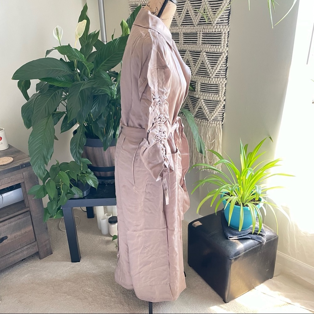 Cinq à Sept Aziza Duster Trench Coat Pewter XS/S NWT - Picture 14 of 16